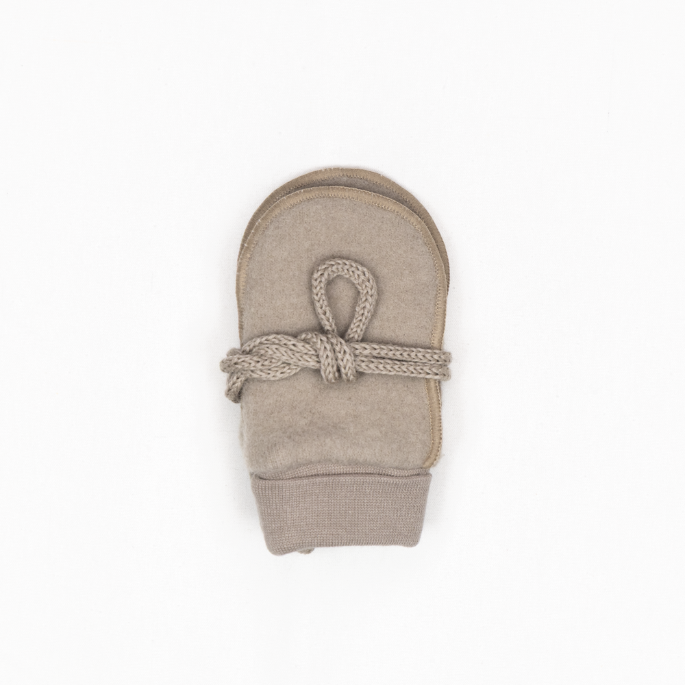 Tovdal votter i tovet merinoull, beige