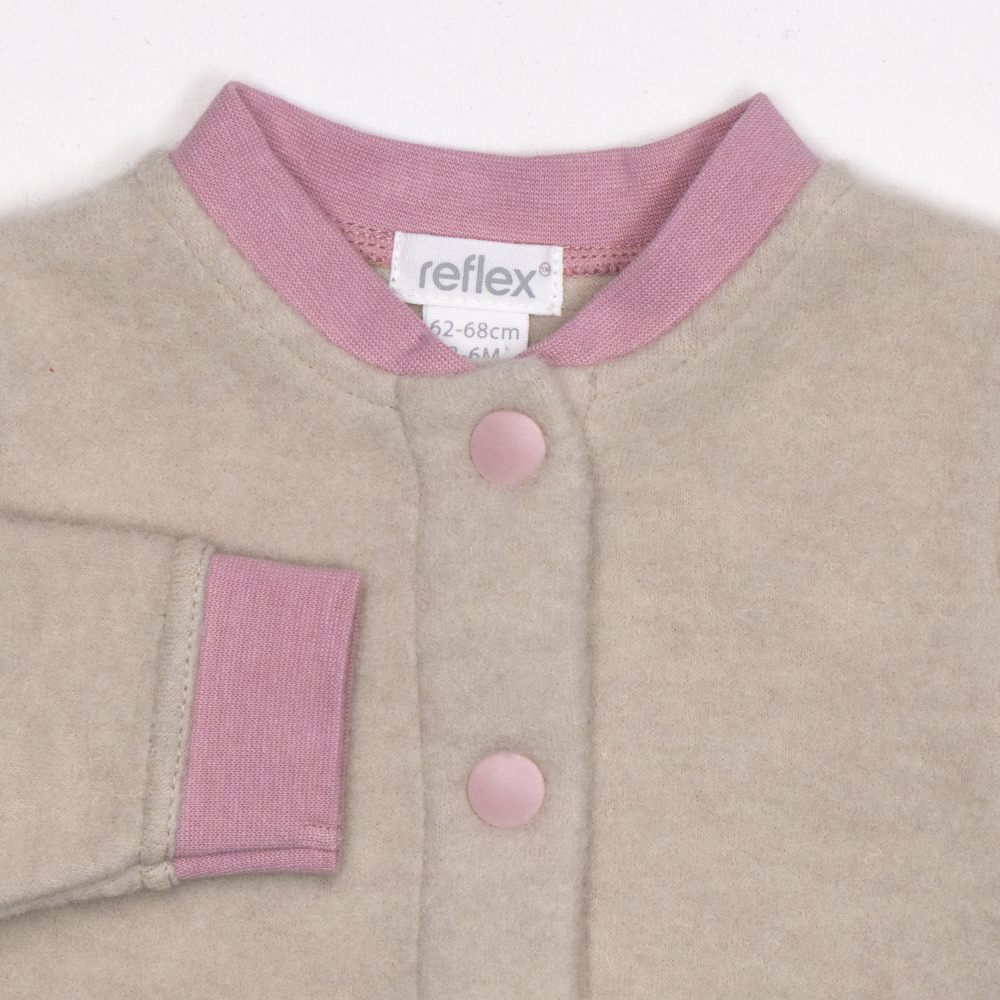 Tovdal jakke i tovet merinoull, blush