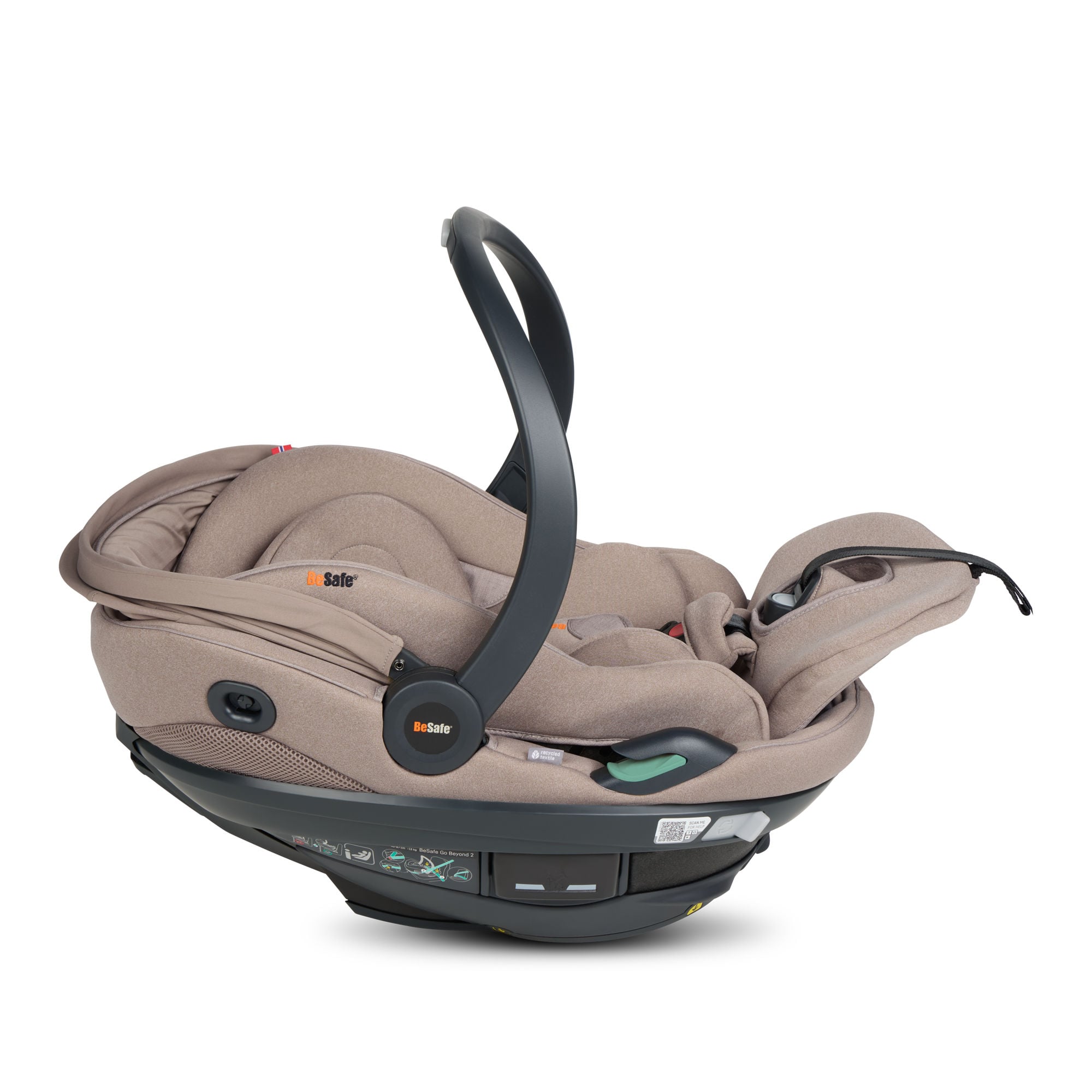 BeSafe Go Beyond 2 Babybilstol, Dark Sand Soft Breeze