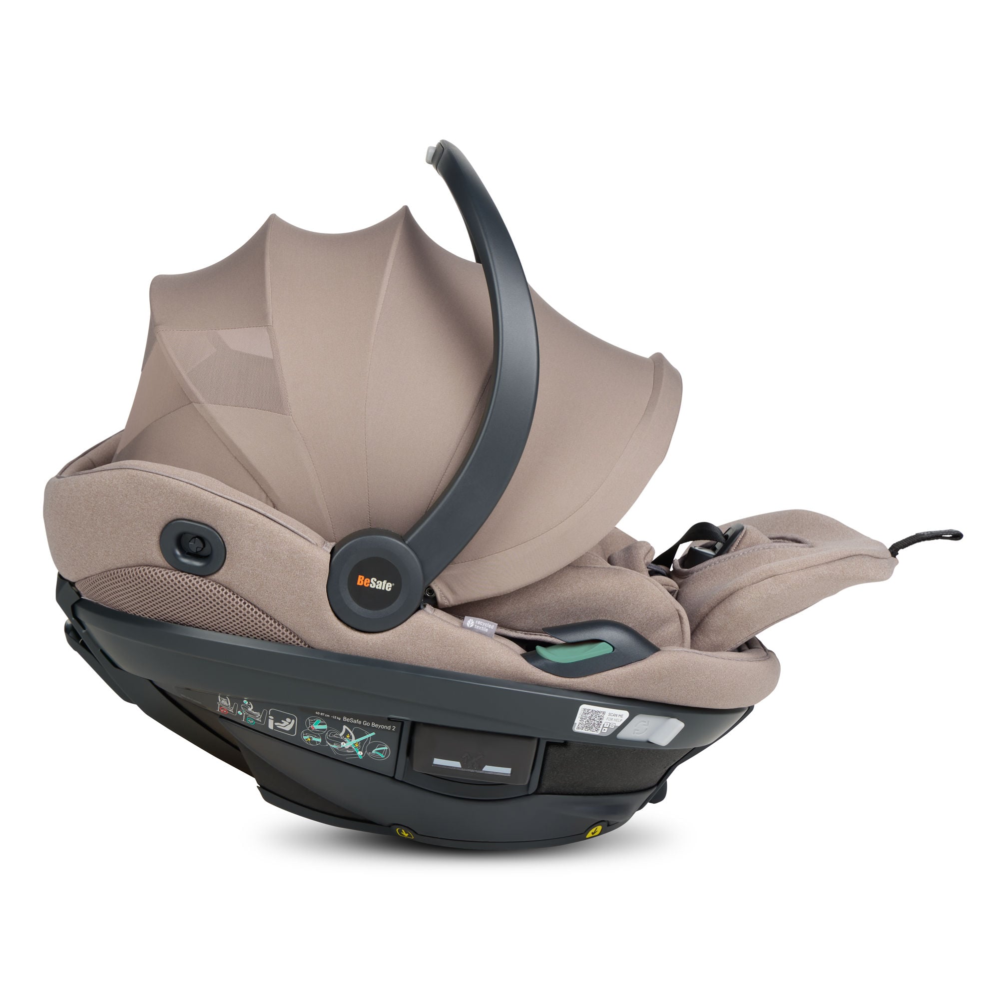 BeSafe Go Beyond 2 Babybilstol, Dark Sand Soft Breeze