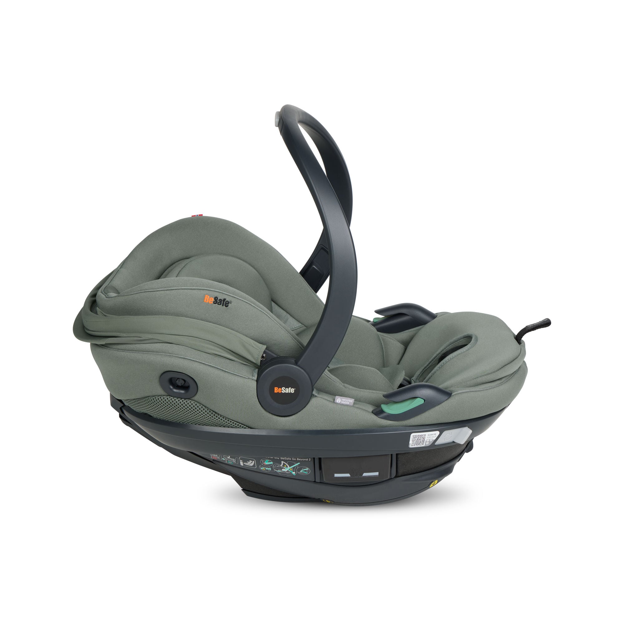 BeSafe Go Beyond 2 Babybilstol, Meadow Green Soft Breeze
