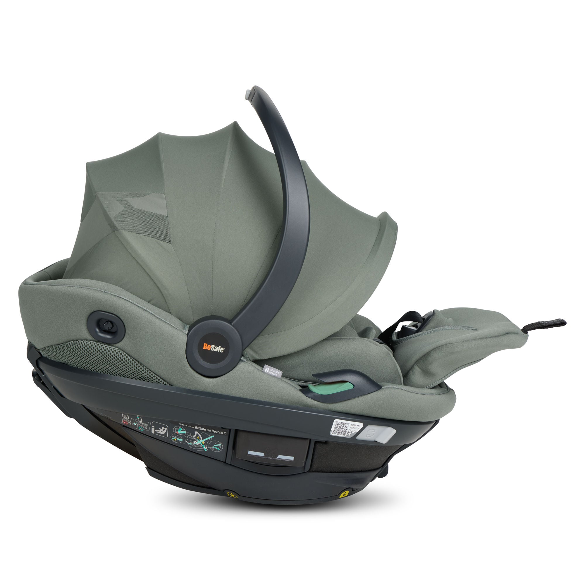 BeSafe Go Beyond 2 Babybilstol, Meadow Green Soft Breeze