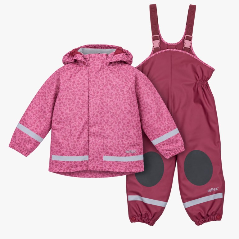 Kongsfjord fôret regnsett Rosa - 11047824-burgundy-98 cm - 1