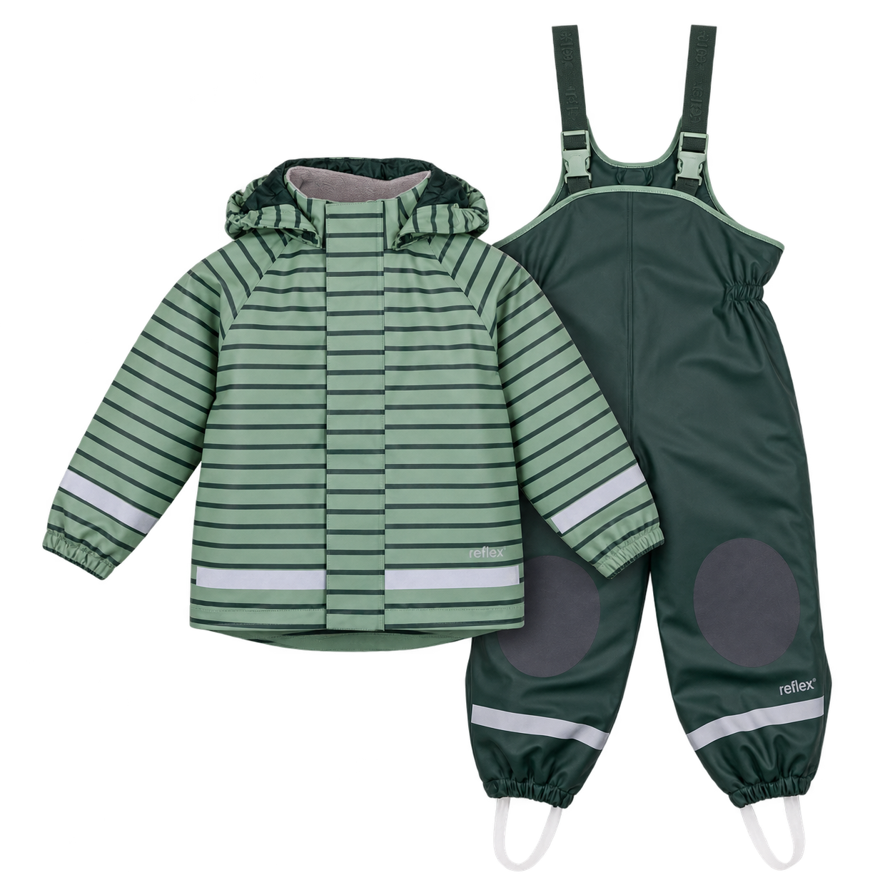 Kongsfjord fôret regnsett Grønn - 11047824-OliveGreen-98 cm - 1
