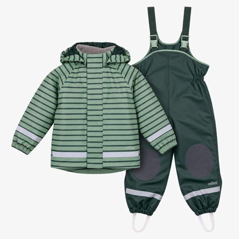 Kongsfjord fôret regnsett Grønn - 11047824-OliveGreen-98 cm - 1