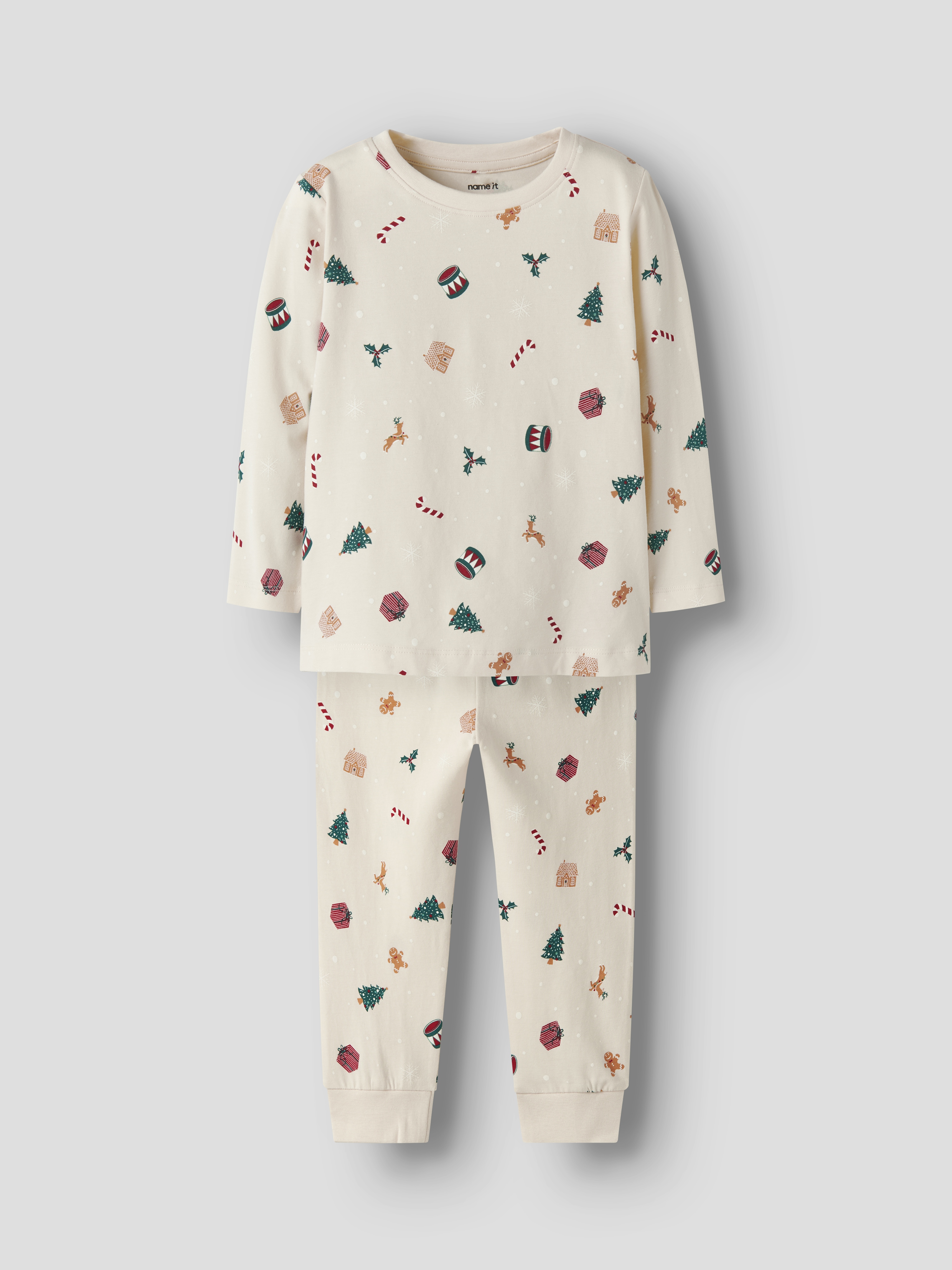 Name It Vismas pyjamassett Hvit - 11047916-WhitecapGr-110 cm - 1