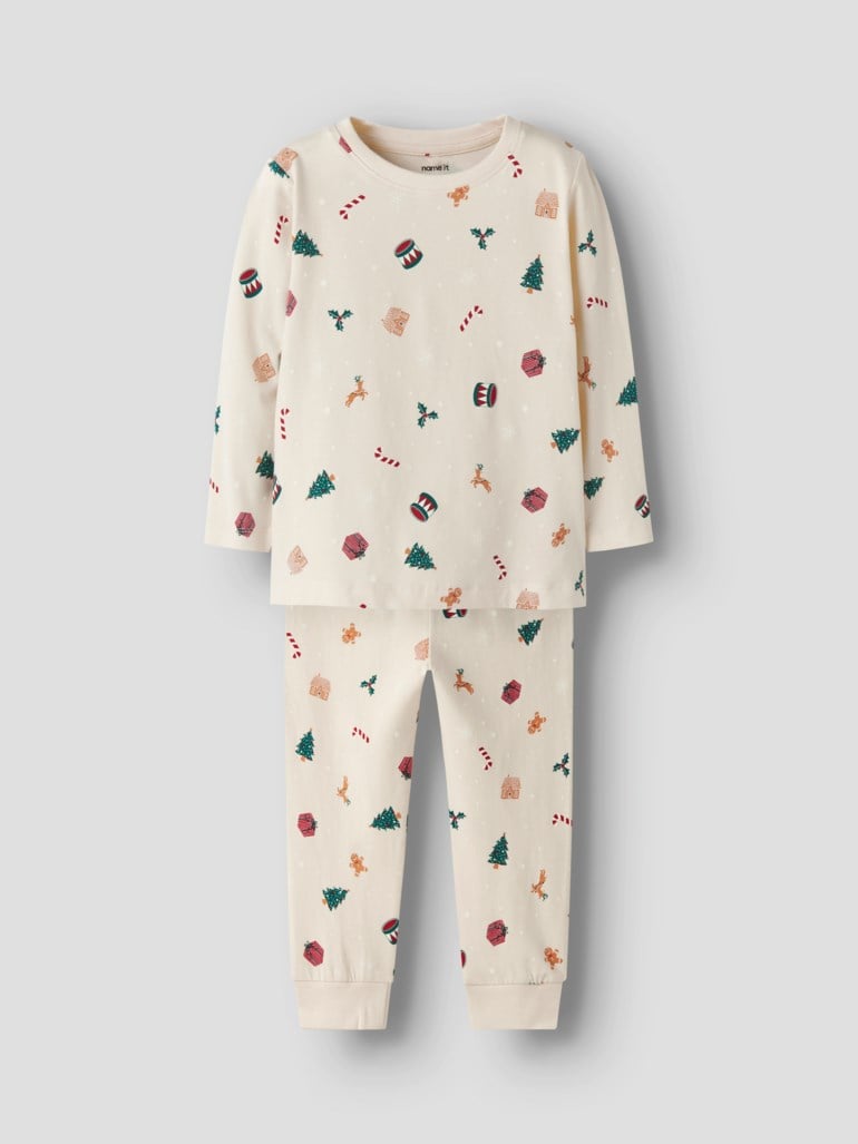Name It Vismas pyjamassett Hvit - 11047916-WhitecapGr-92 cm - 1