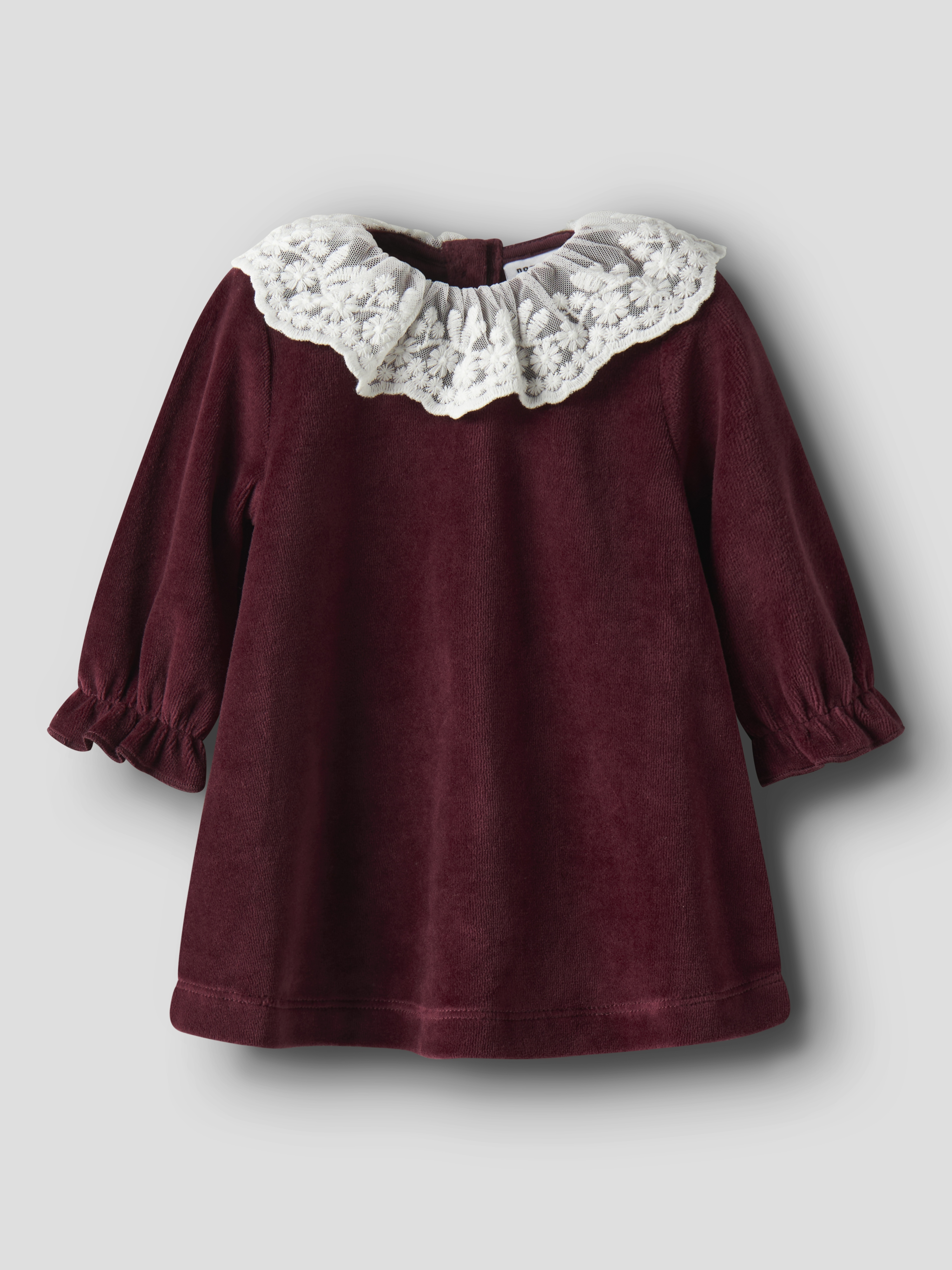 Name It Roxy velour kjole Lilla - 11047933-burgundy-50 cm - 1