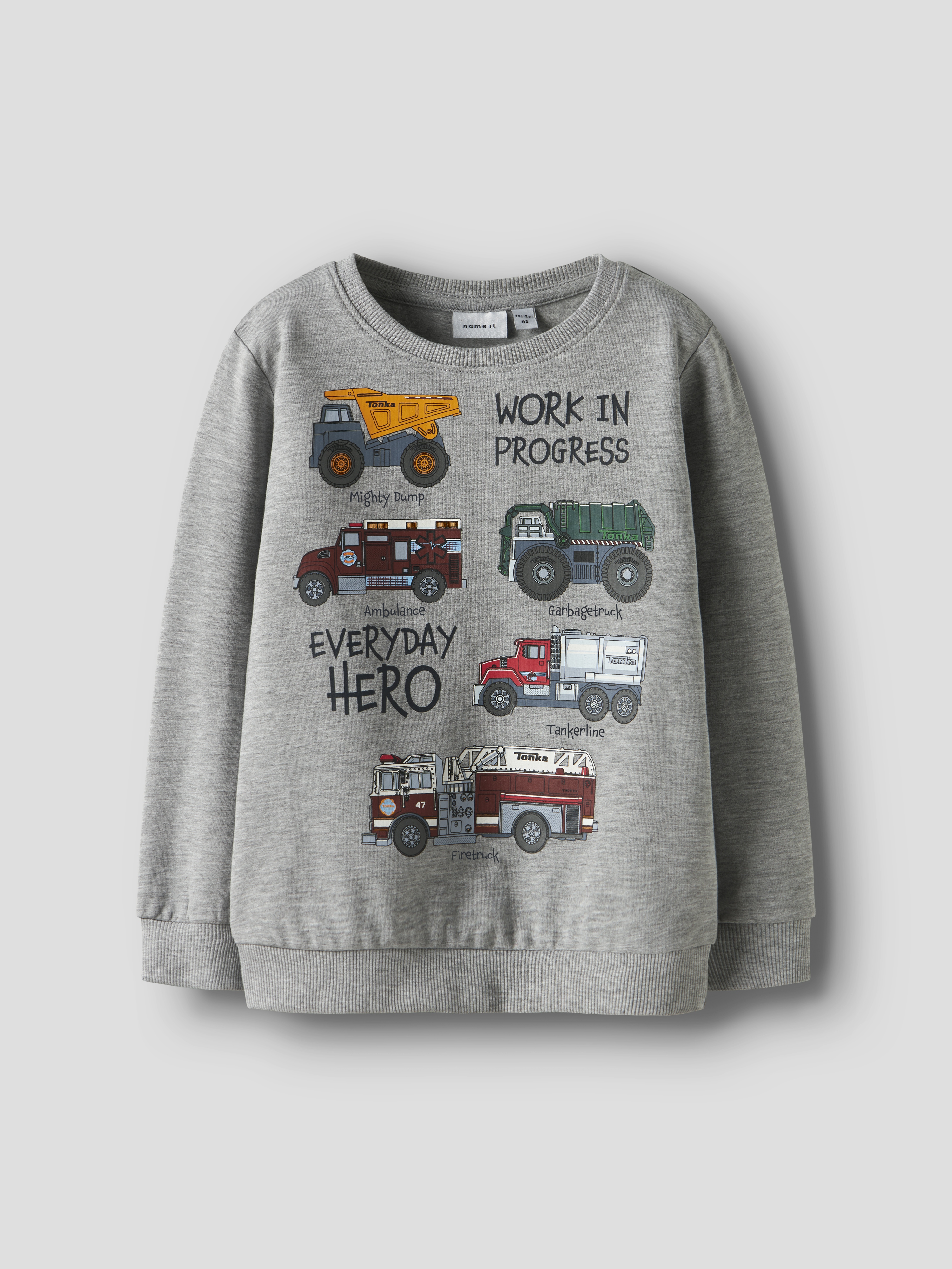 Name It Orson genser Grå - 11047942-Grey Mel-104 cm - 1