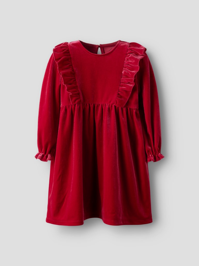 Name It Rinne velour kjole Rød - 11047957-Jester Red-92 cm - 1