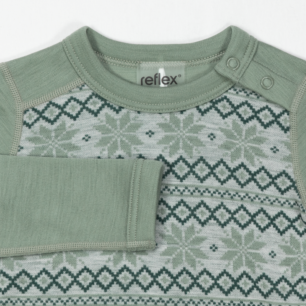 Nordlys body merinoull, olivegree