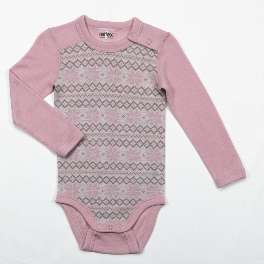 Nordlys body merinoull Rosa - 11047964-blush-56 cm - 1
