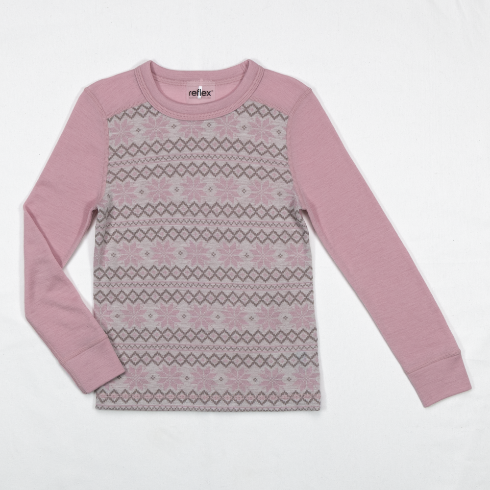 Nordlys trøye merinoull Rosa - 11047966-blush-86-92 cm - 1