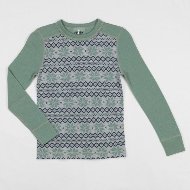 Nordlys trøye merinoull Grønn - 11047966-Olive gree-86-92 cm - 1