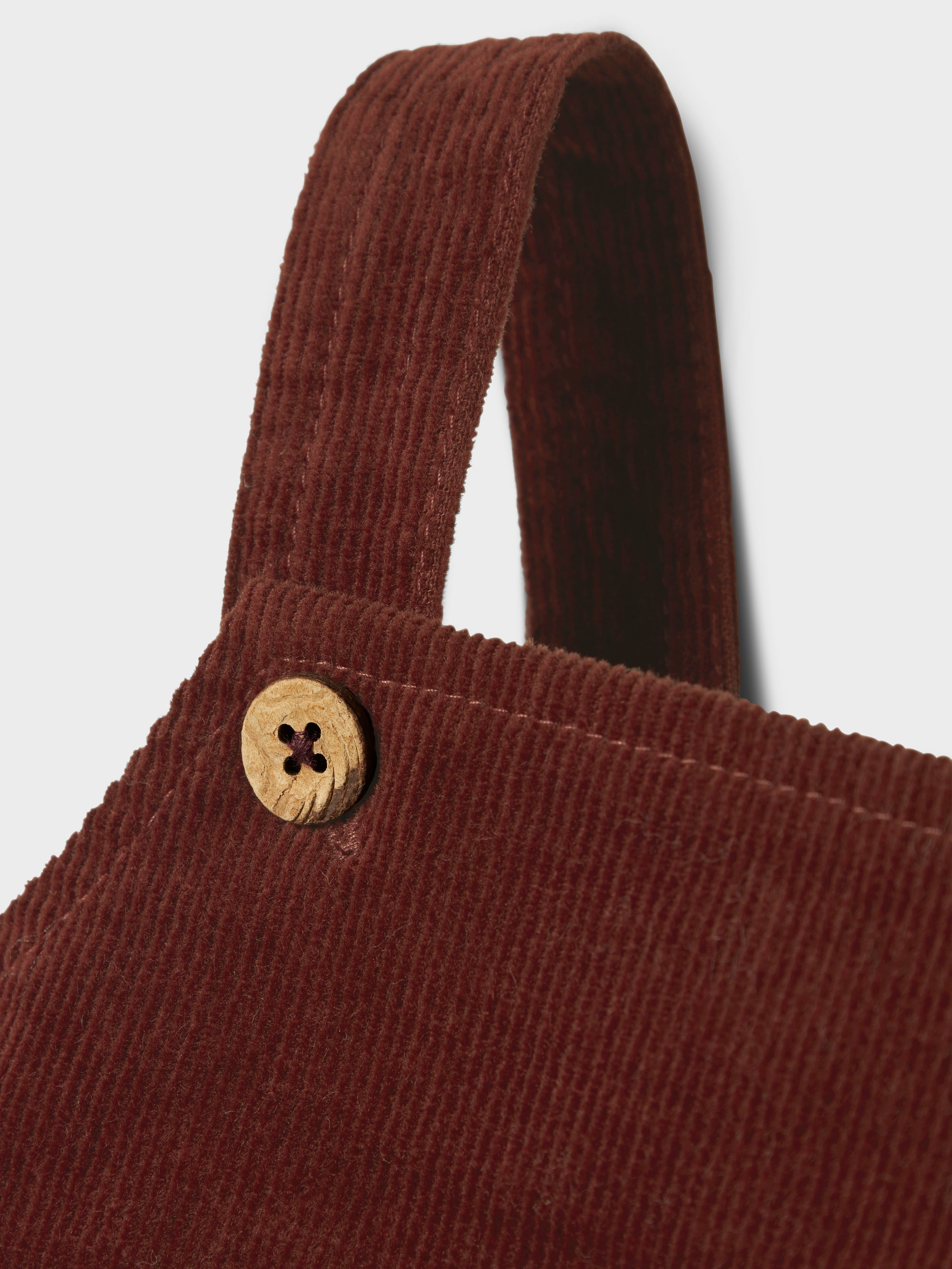 Lil Atelier Obert cord seledress, hotchocolate
