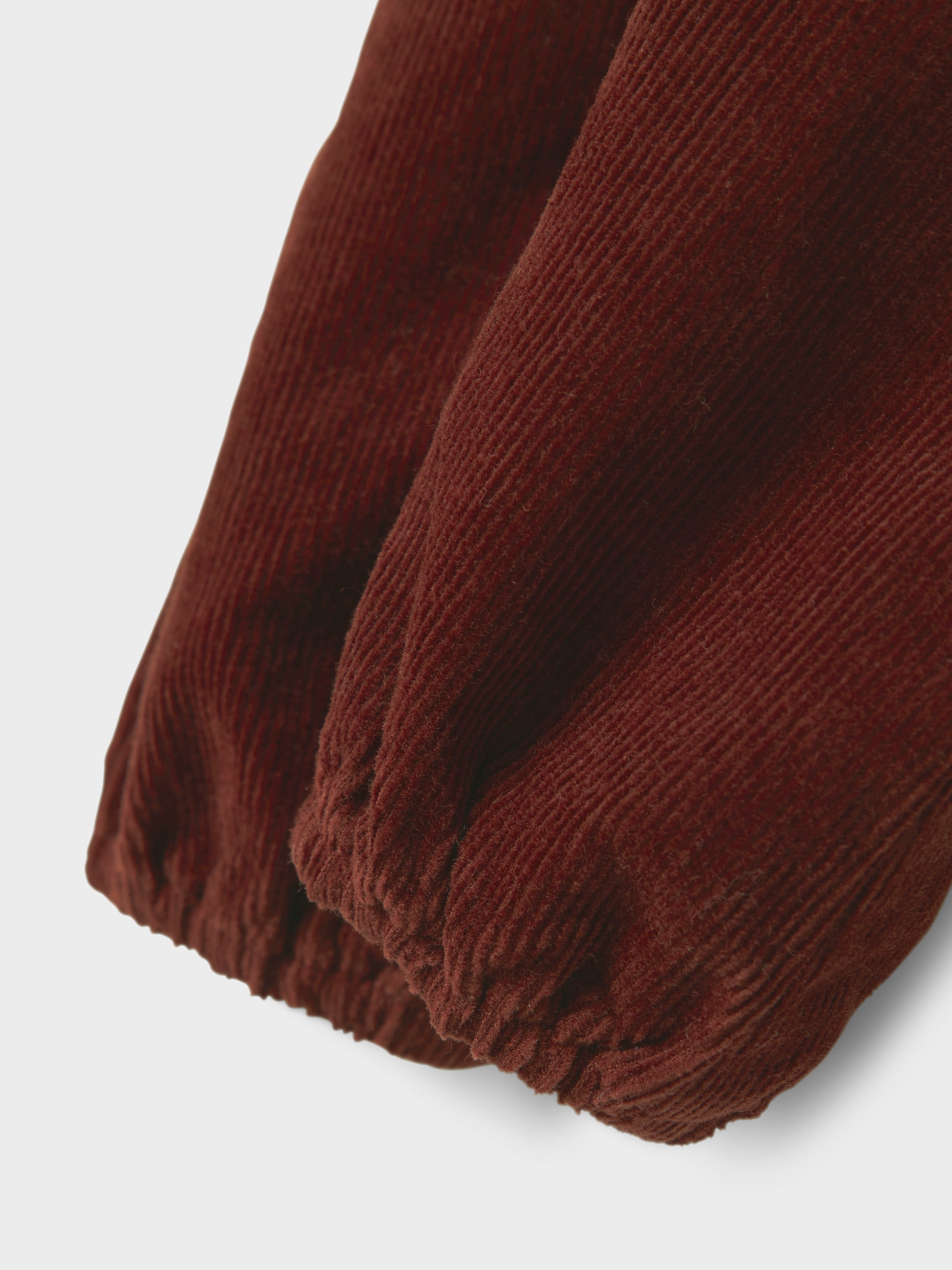 Lil Atelier Obert cord seledress, hotchocolate