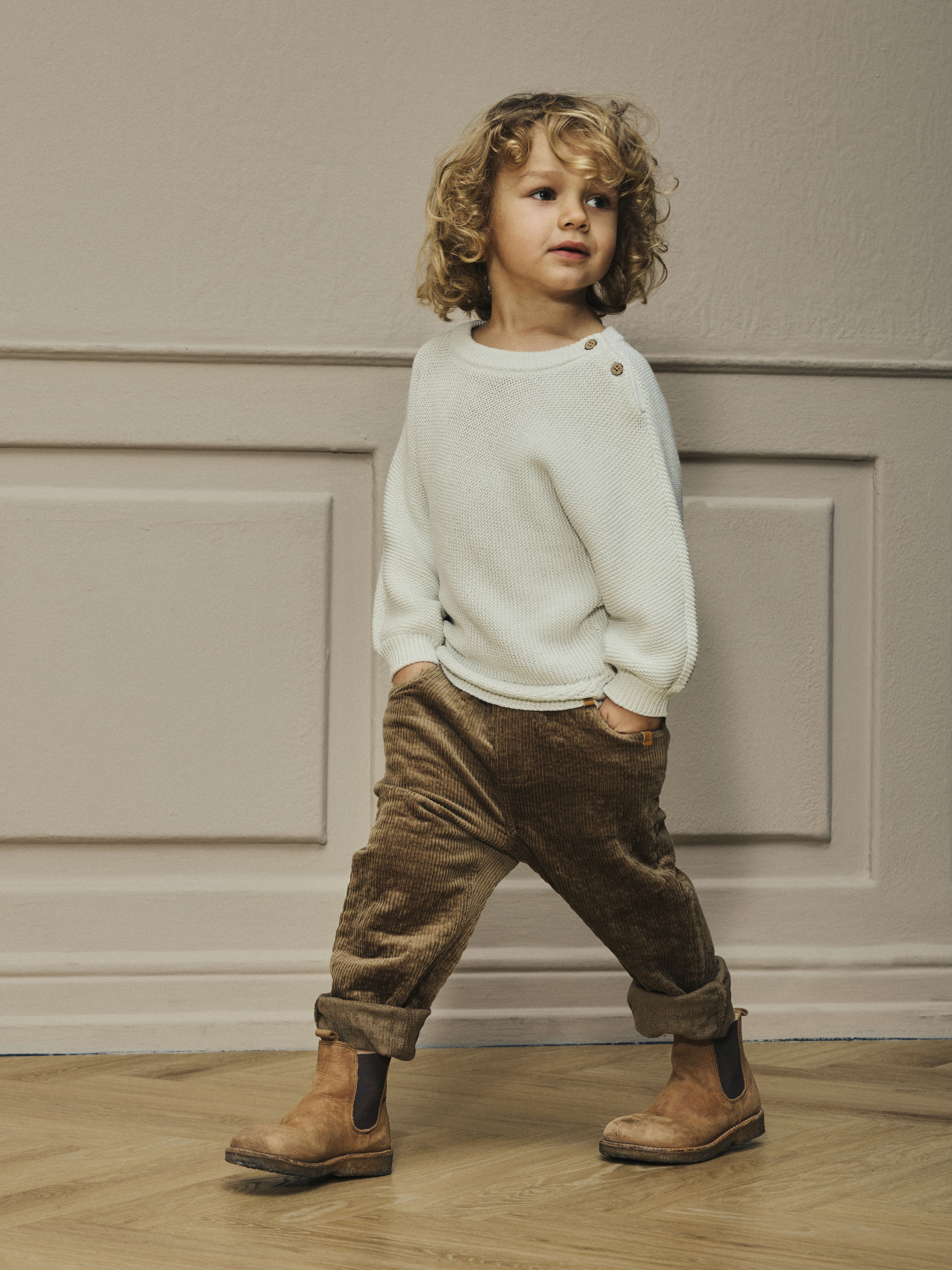 Lil Atelier Osmund cordbukse, sepiatint