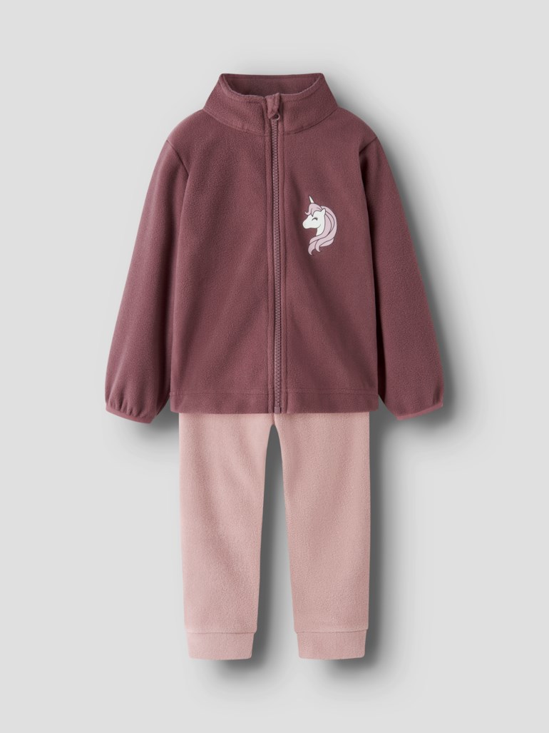 Name It Spektra fleecesett Rosa - 11048262-Rose Brown-80 cm - 1