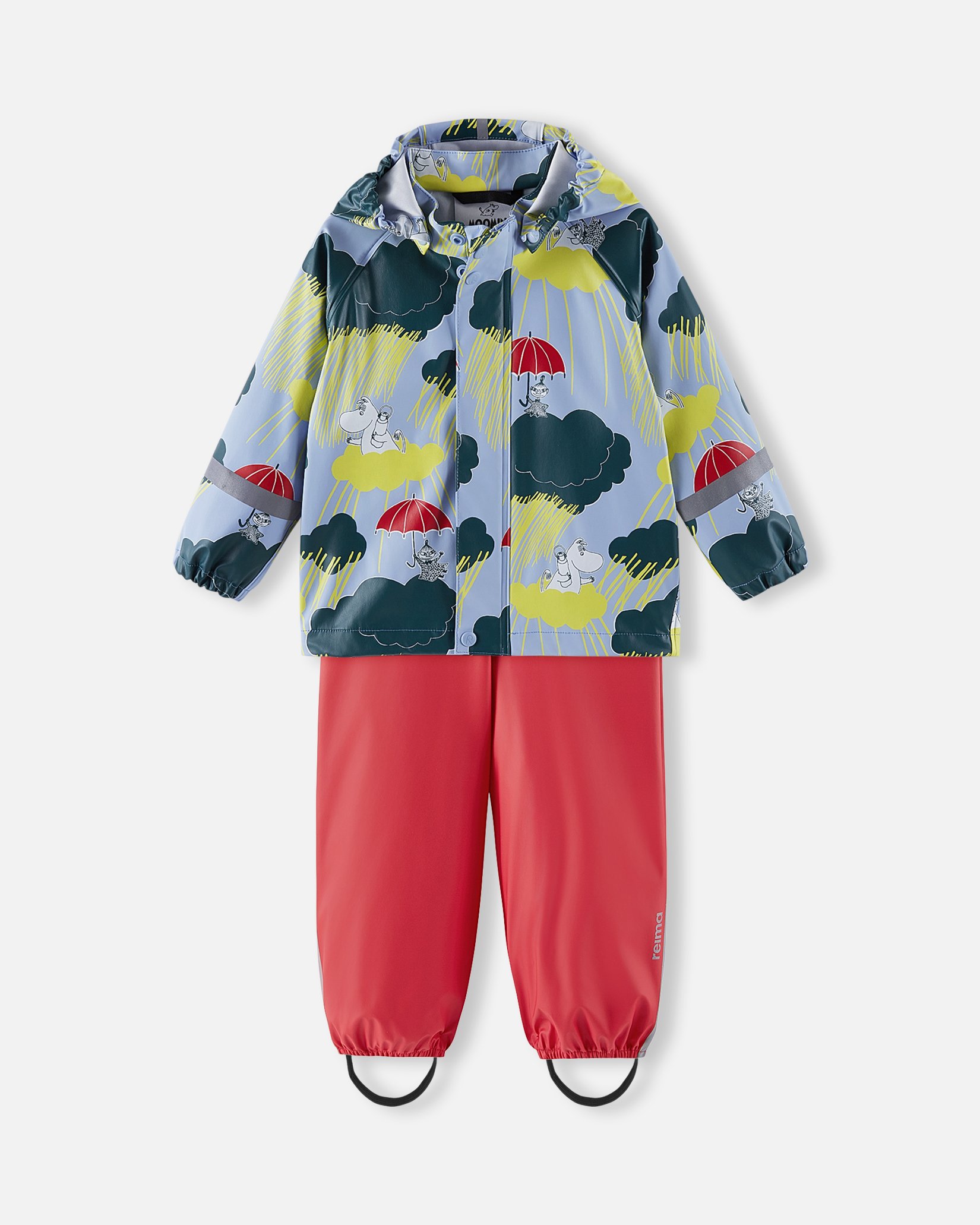 Reima Moomin Plask regnsett Blå - 11048319-AiryBlue-80 cm - 1