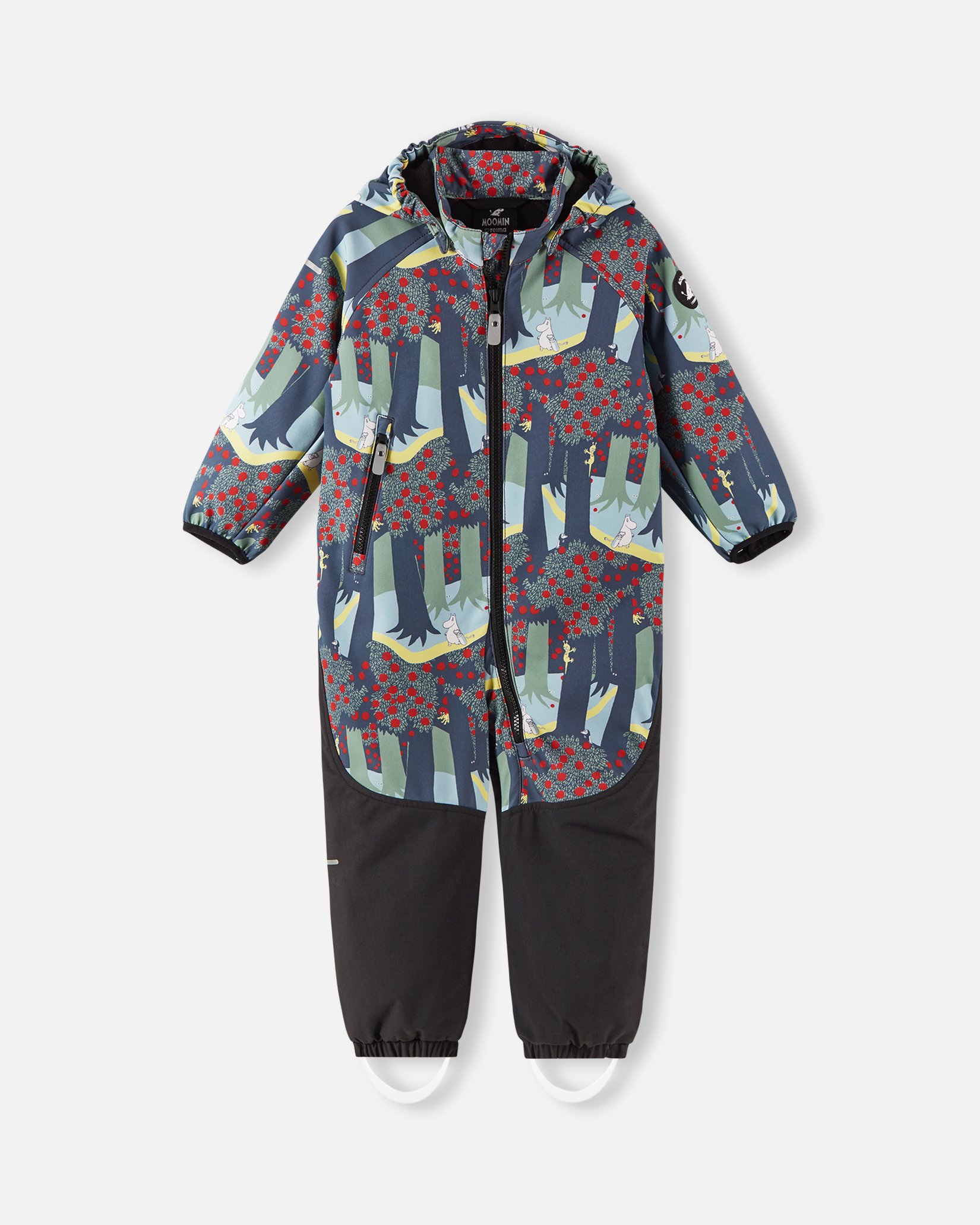 Reima Moomin Mjosa softshelldress Sort - 11048323-Soft Black-80 cm - 1