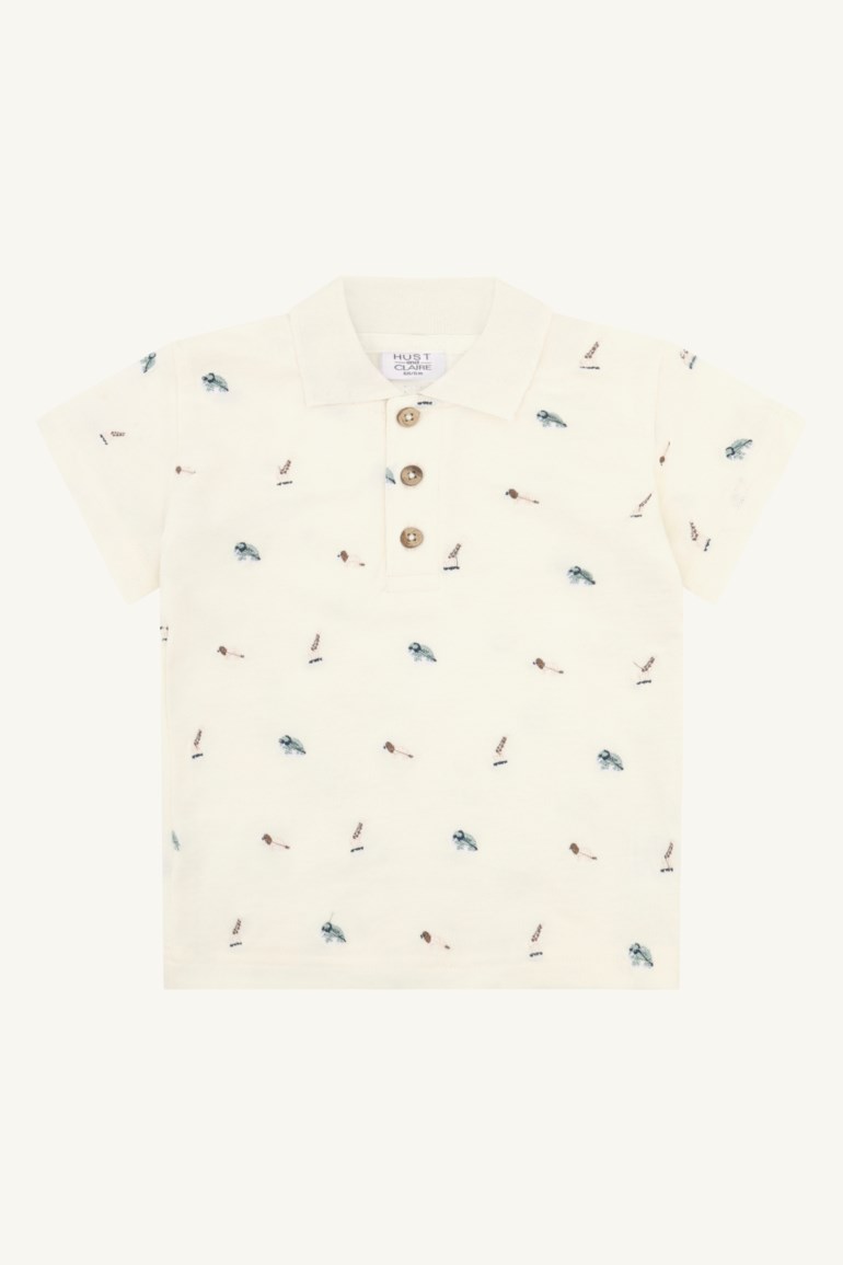 Hust & Claire Adrian t-skjorte - animal Hvit - 11048402-Snow white-92 cm - 1