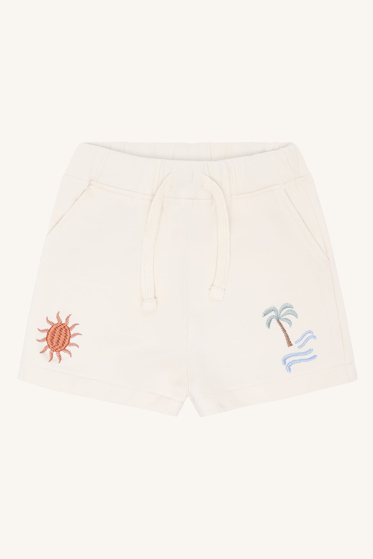Haggi shorts - palms, sandshell