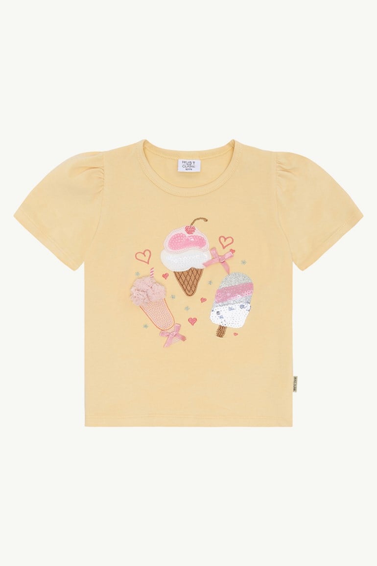 Hust & Claire Alma t-skjorte - ice cream Gul - 11048408-Nectar-92 cm - 1