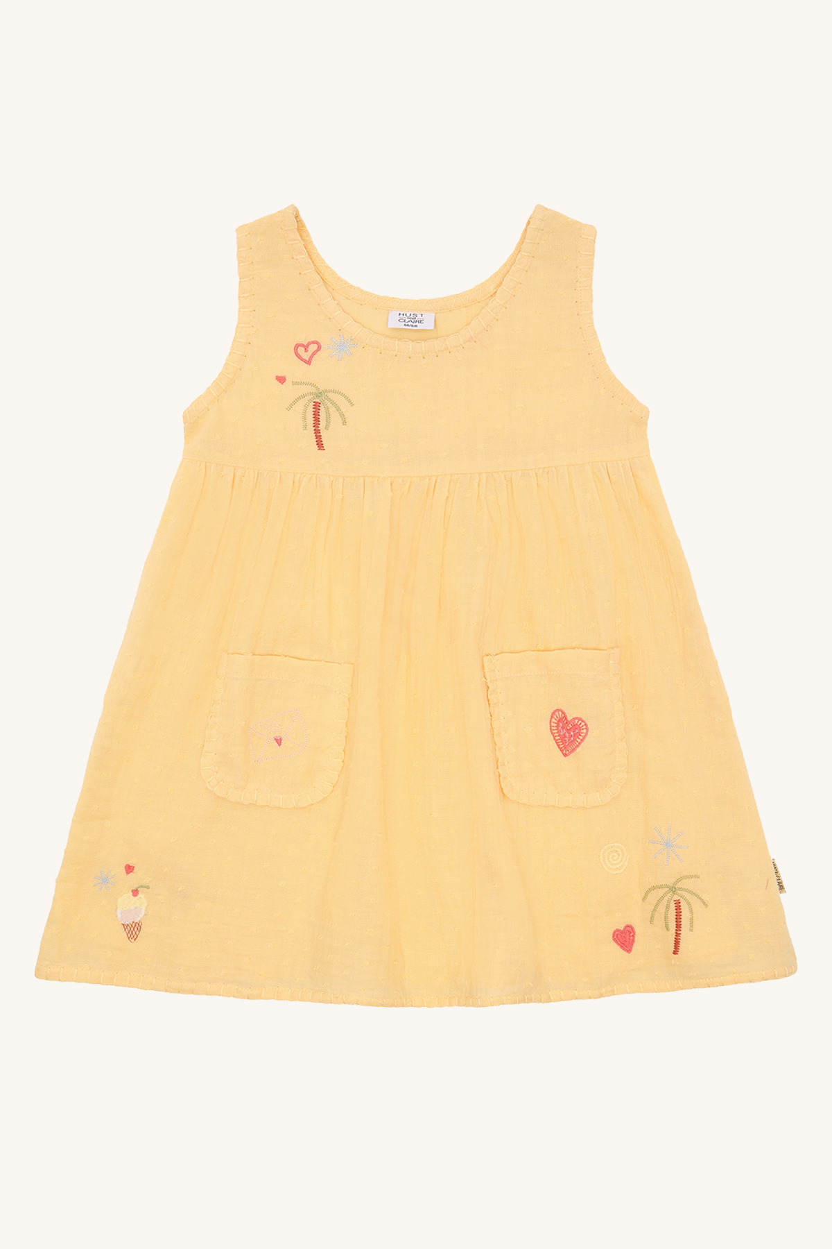 Hust & Claire Karoline kjole Gul - 11048412-Nectar-92 cm - 1