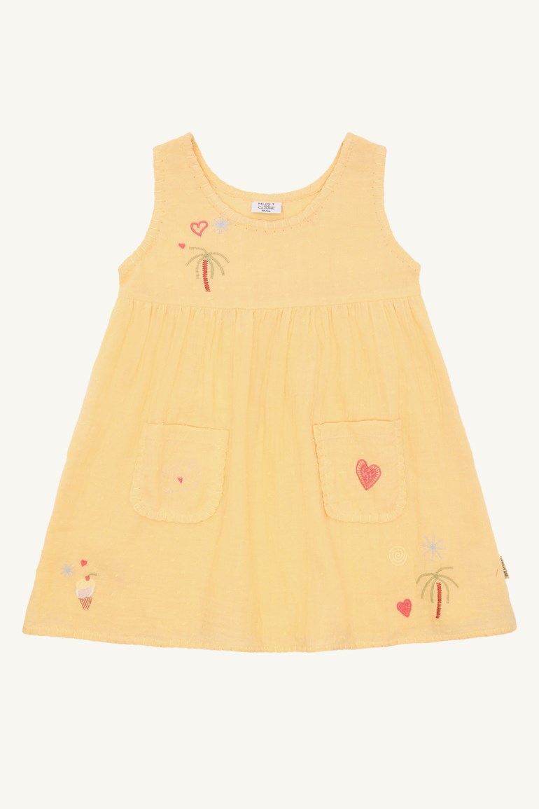 Hust & Claire Karoline kjole Gul - 11048412-Nectar-92 cm - 1
