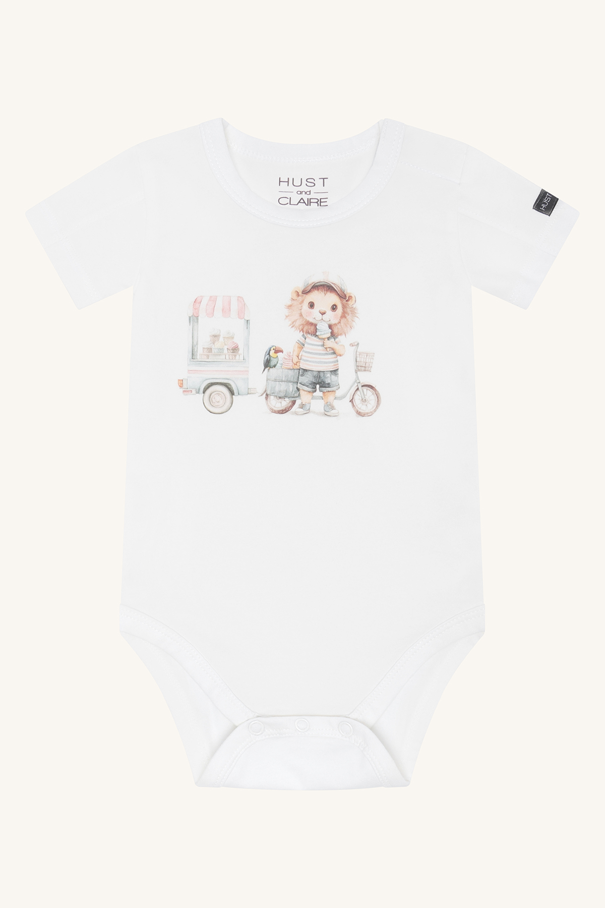 Hust & Claire Billy body - ice cream Hvit - 11048418-Ivory-62 cm - 1