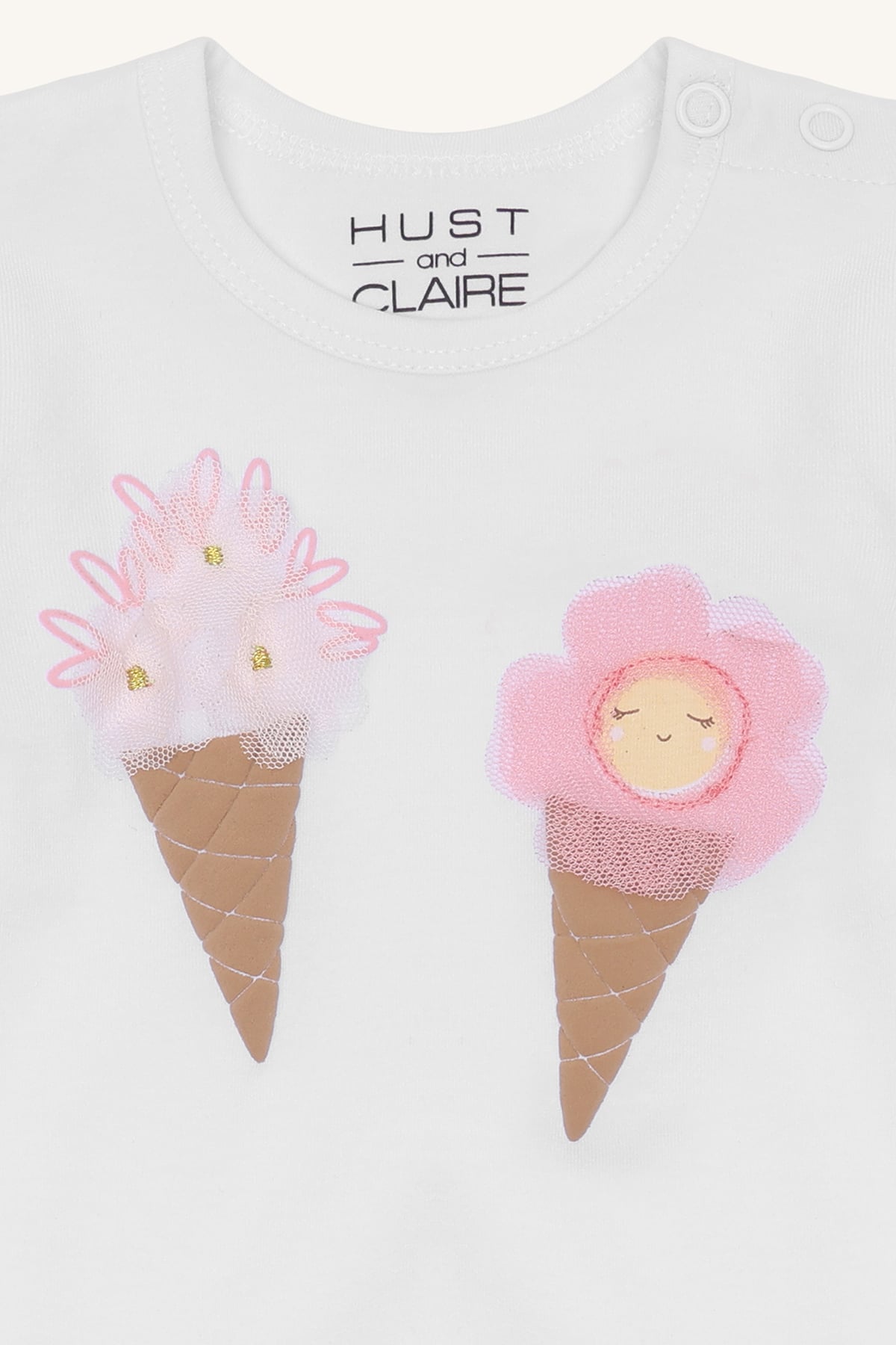 Hust & Claire Britt body - ice cream, white