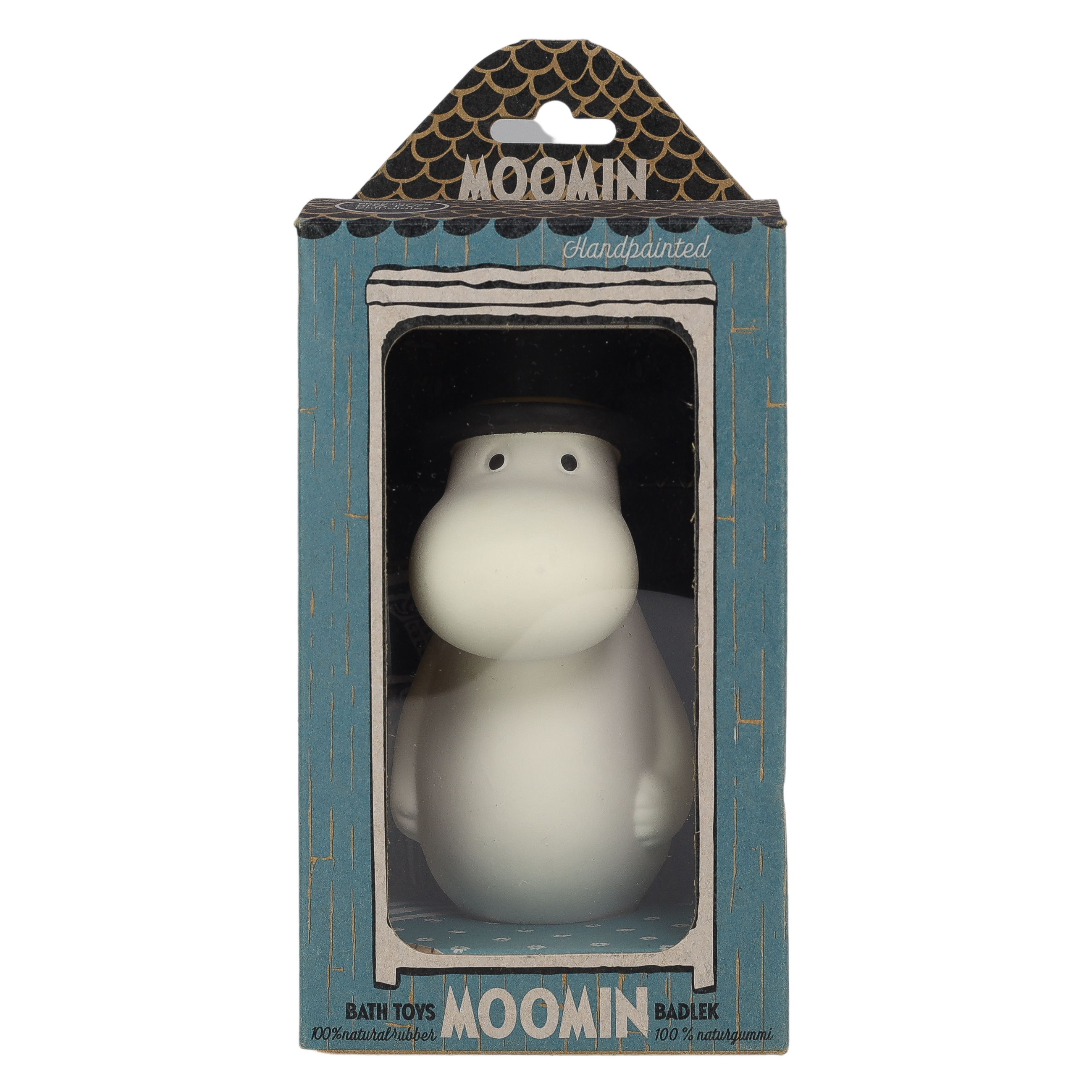 Mumin naturgummi badeleke & bitering, hvit