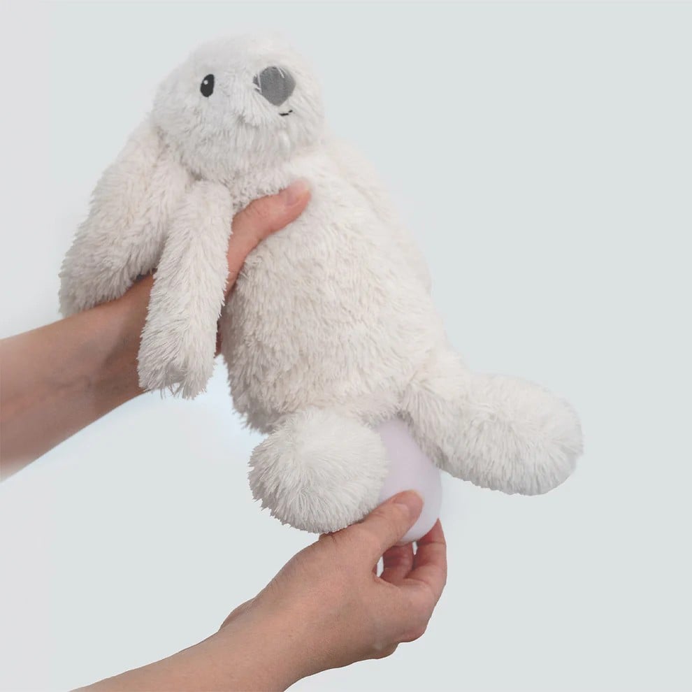 Kosedyr med nattlys og lyder, white