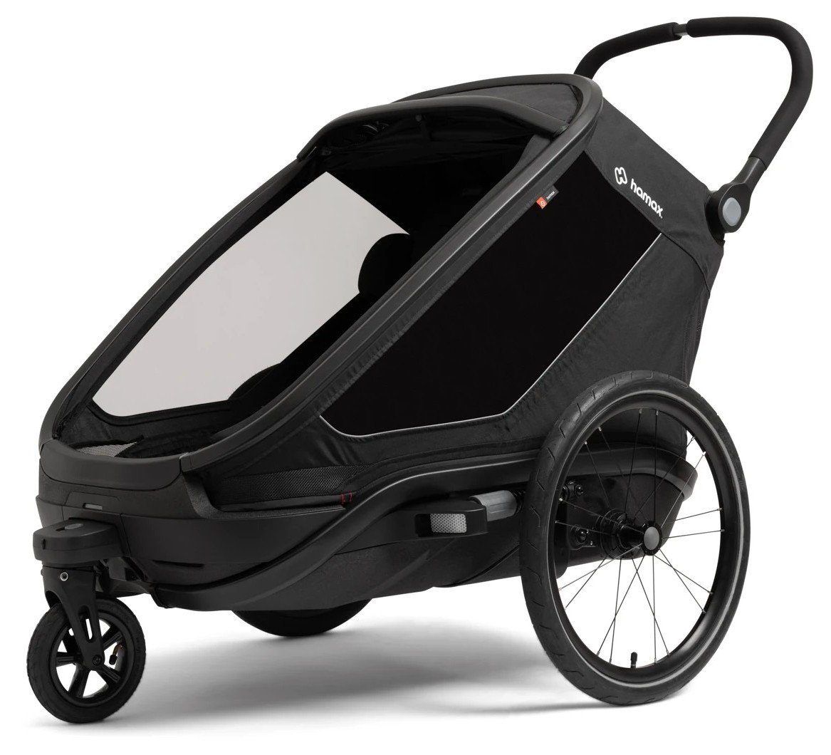 Outback Next sykkelvogn 2-seter Sort - 11048570-Black-3wheel - 1