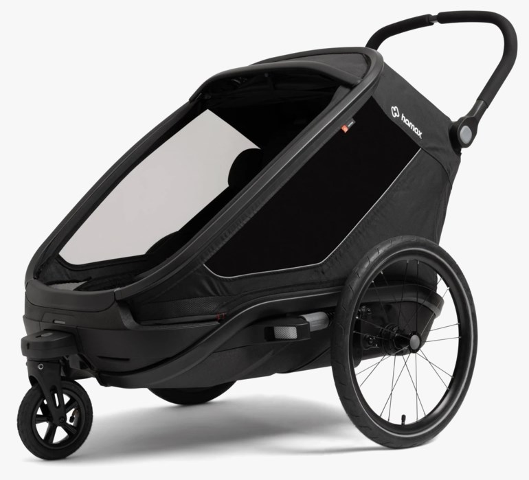 Outback Next sykkelvogn 2-seter Sort - 11048570-Black-3wheel - 1