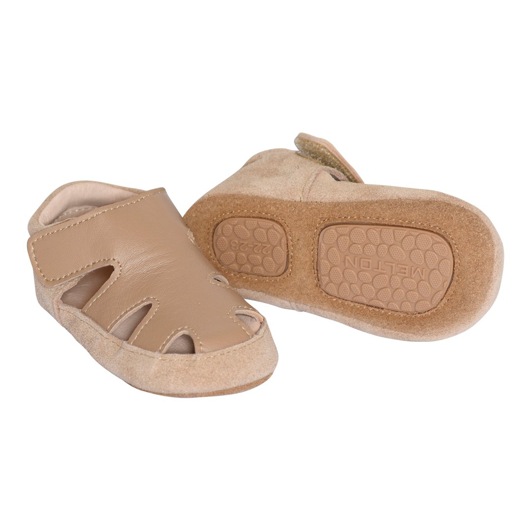 Melton skinntøfler Brun - 11048751-DeserTaupe-16-19 - 1