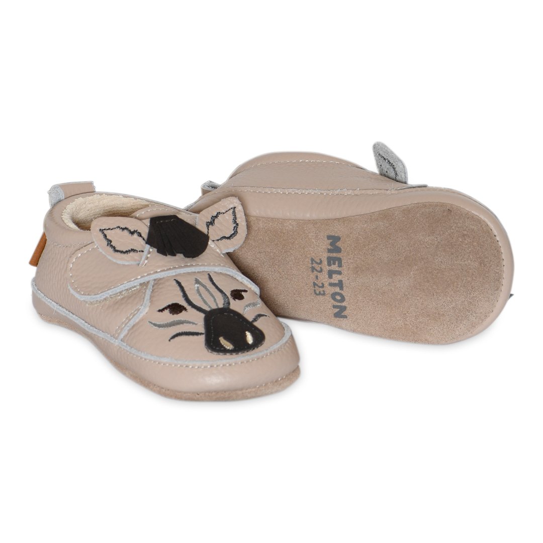 Melton Zebra skinntøfler Beige - 11048758-OxfordTan-16-19 - 1