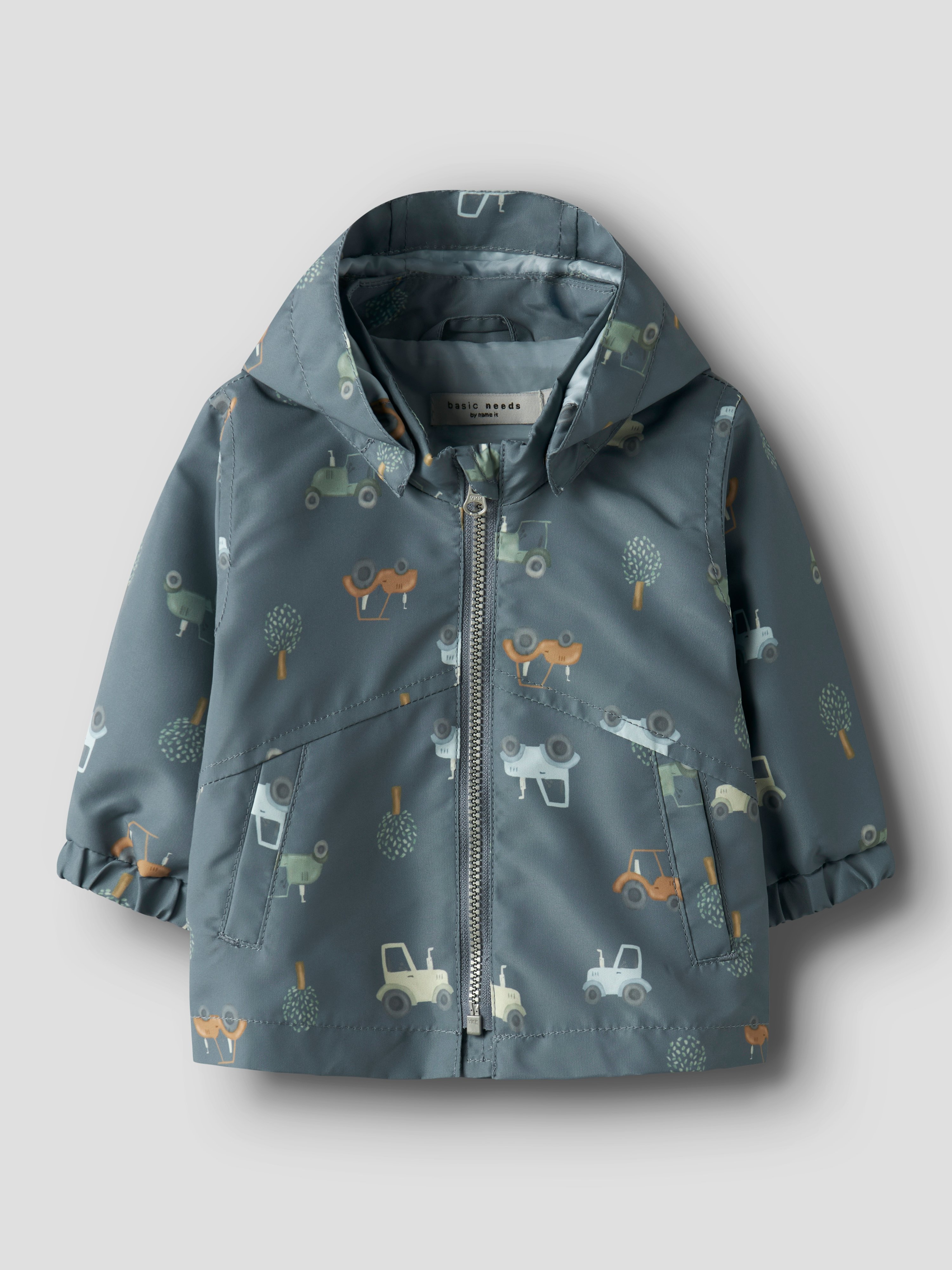 Name It Max jakke - Traktor Blå - 11049158-FlintStone-56 cm - 1