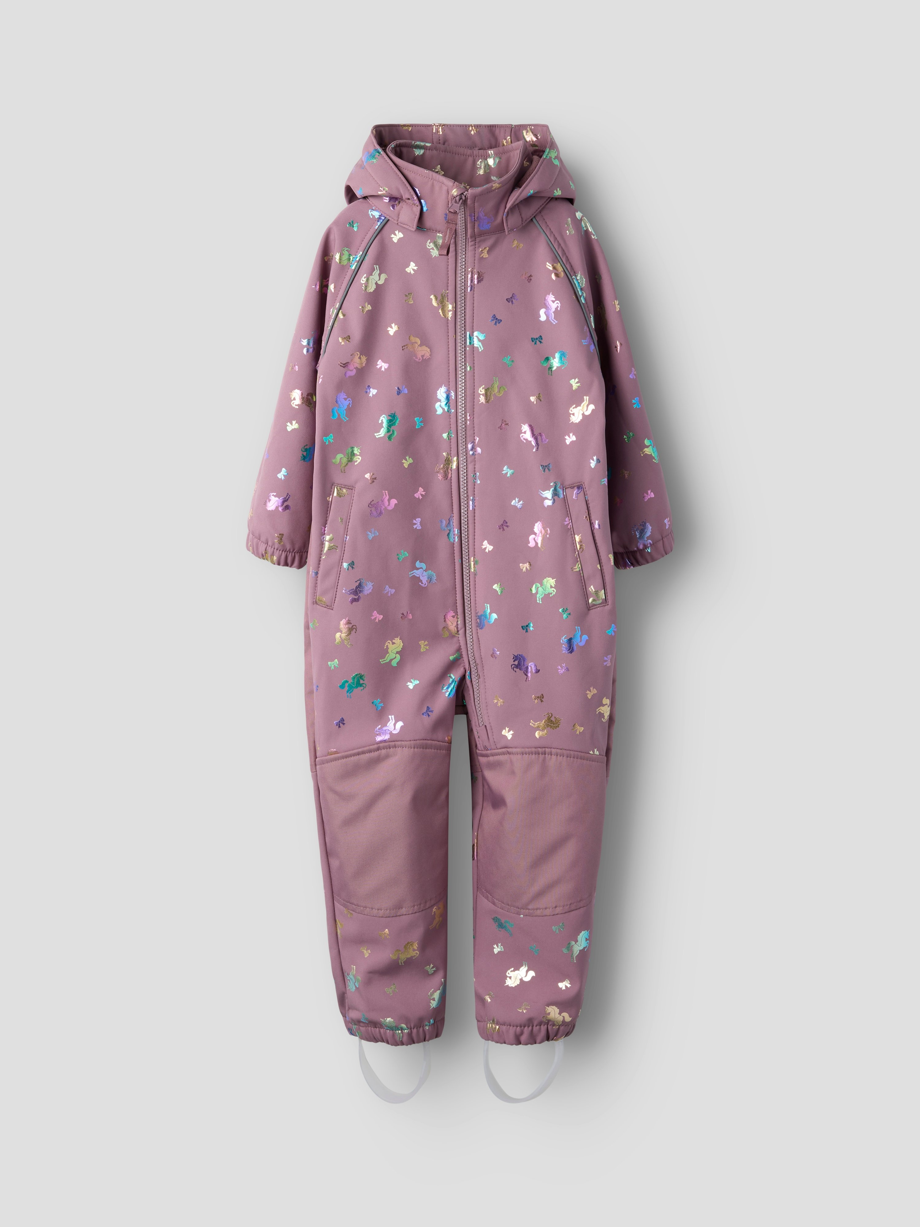 Name It Alfa08 softshelldress -Sløyfe Lilla - 11049160-GrapeShake-80 cm - 1