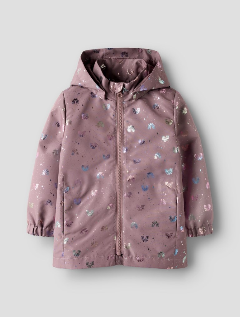 Name It Max jakke - regnbue Lilla - 11049161-GrapeShake-86 cm - 1