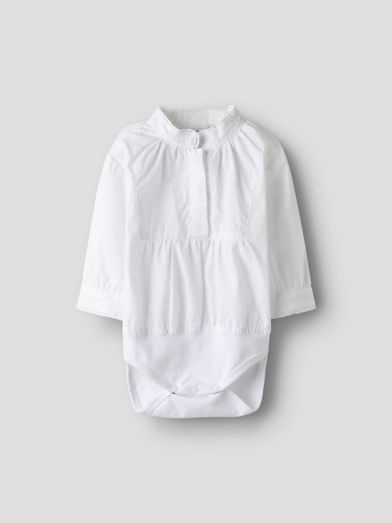 Name It Terina body til festdrakt Hvit - 11049253-BrightWhit-56 cm - 1