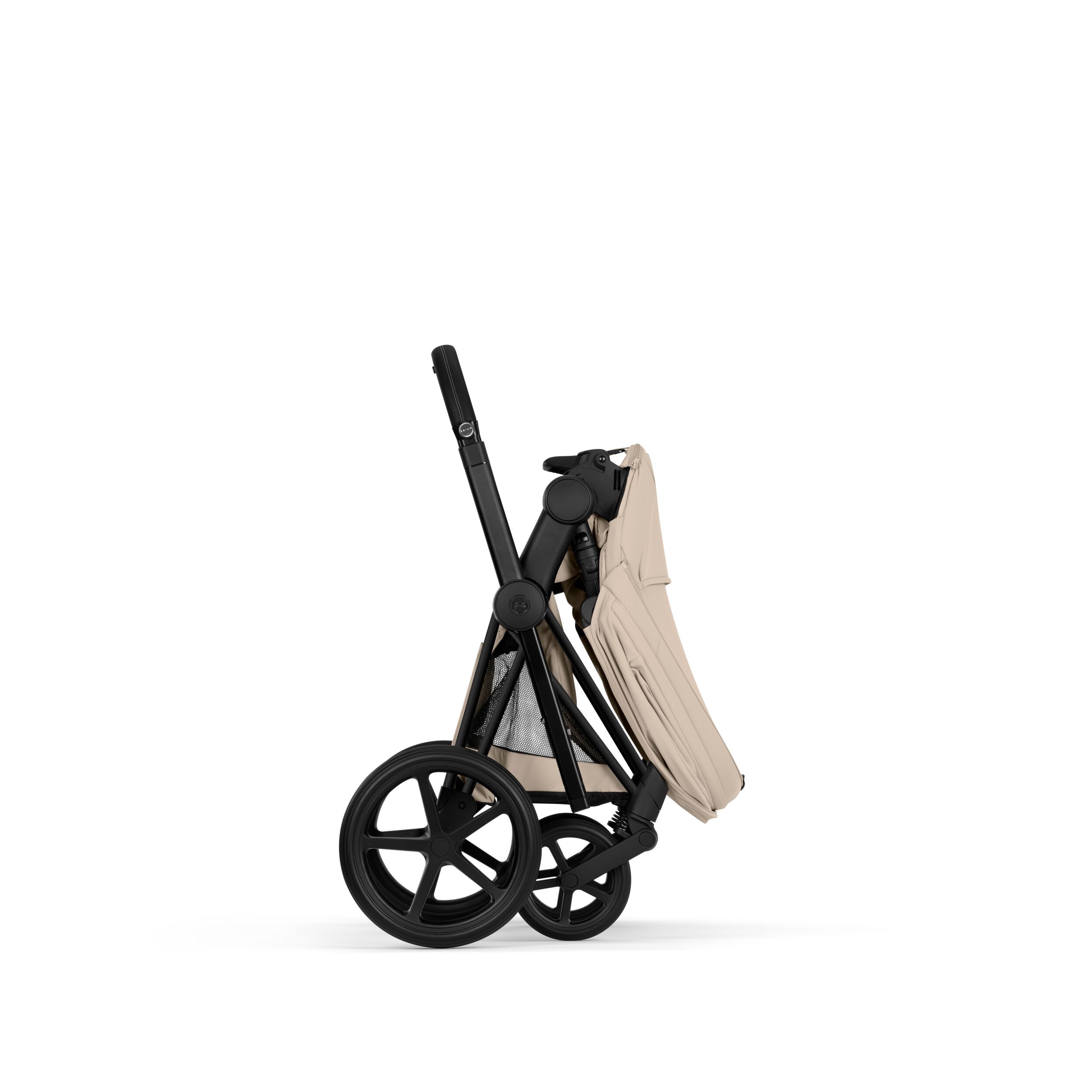 Priam Matt Black med brettbar liggedel (2026), cozybeige