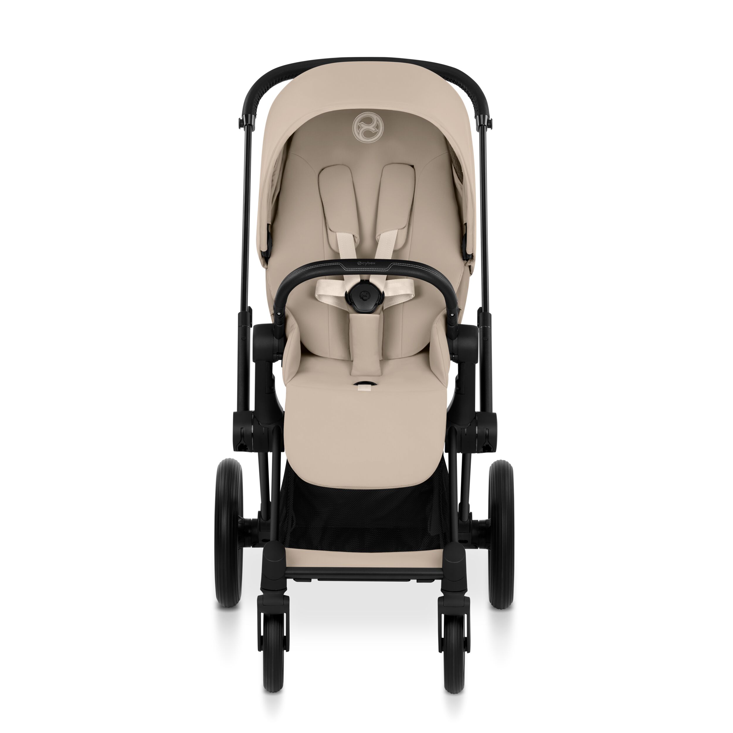 Priam Matt Black med brettbar liggedel (2026), cozybeige