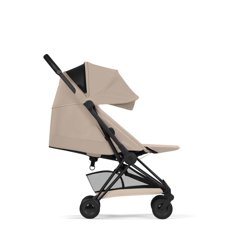 Coya Matt Black med brettbar liggedel (2026), cozybeige