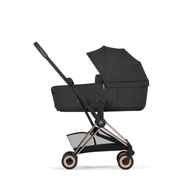 Coya Rosegold med brettbar liggedel (2026), sepiablack