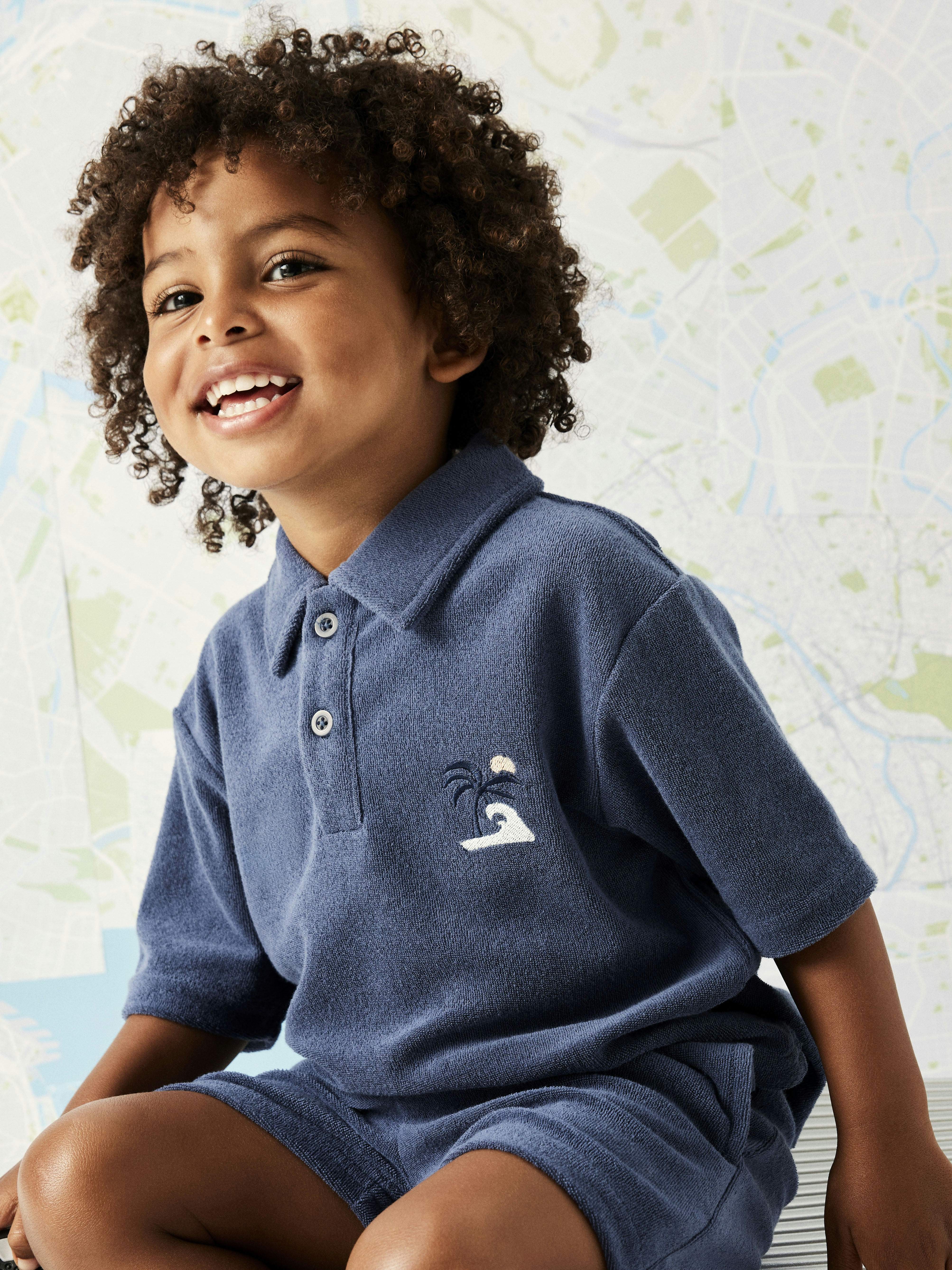 Name It Jared terry polo t-skjorte Blå - 11049623-vintagein-92 cm - 1