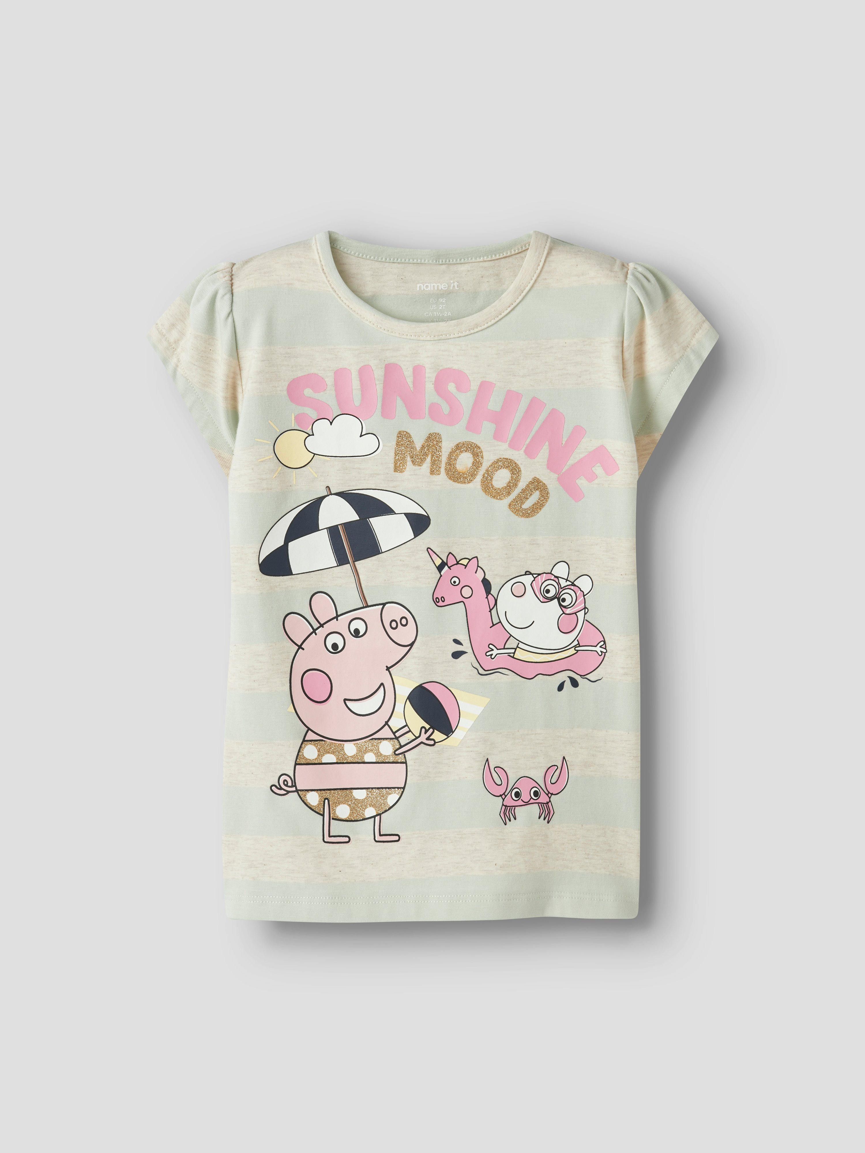 Name It Arra Peppa Gris t-skjorte Grønn - 11049693-Pale Aqua-92 cm - 1