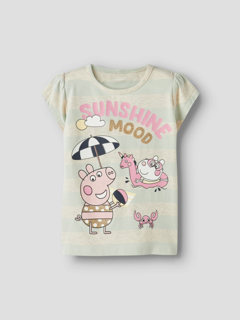 Name It Arra Peppa Gris t-skjorte Grønn - 11049693-Pale Aqua-92 cm - 1