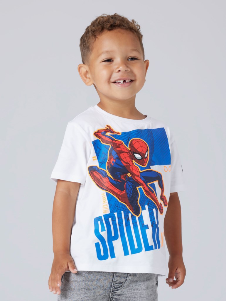 Name It Majit Spiderman t-skjorte Hvit - 11049697-BrightWhit-92 cm - 1