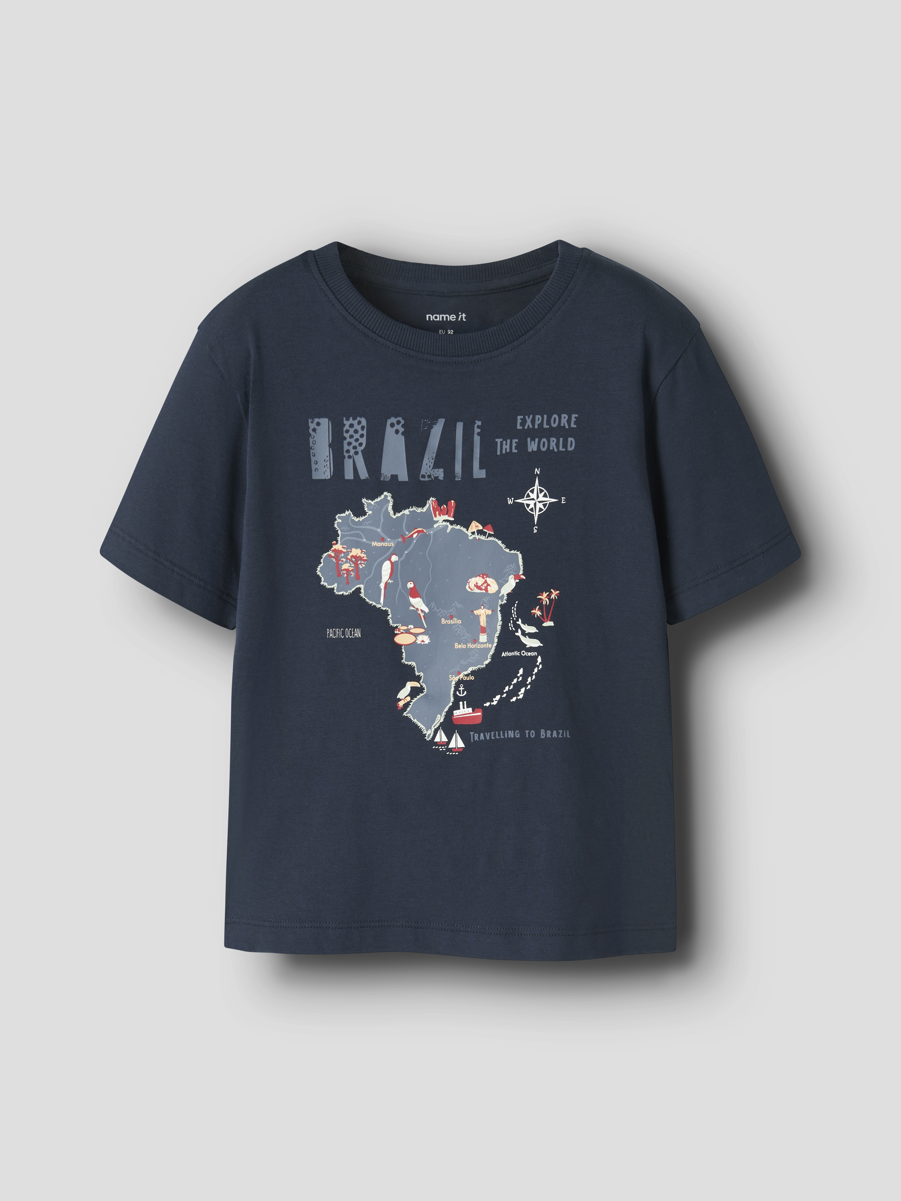 Name It Hayde t-skjorte Blå - 11049703-NavyBlazer-92 cm - 1